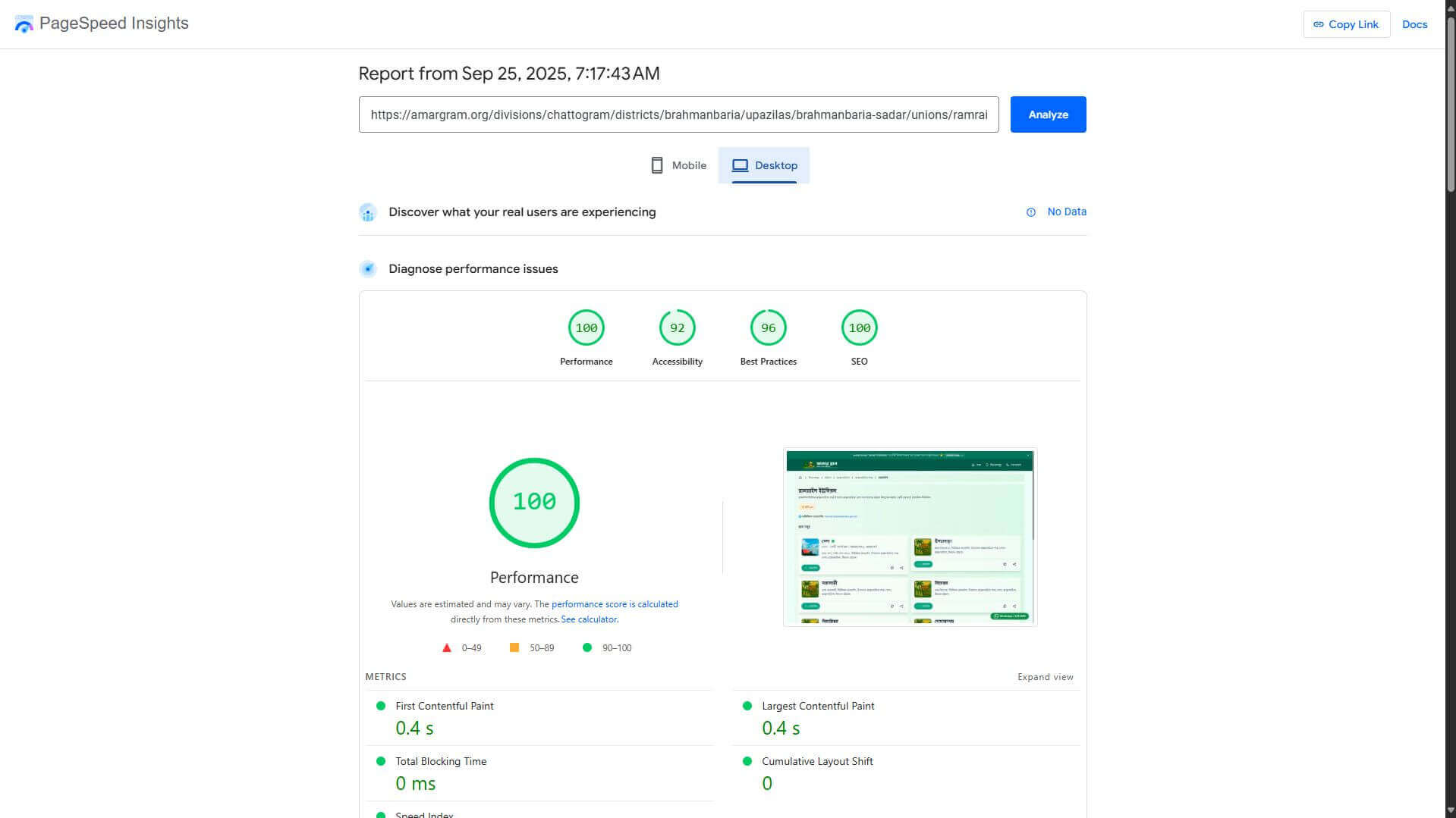 SEO Results